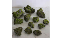 12 Pieces Artificial Moss Rocks Realistic Artificial Moss Stones Prop Lightweight Green for Decorators, Indoor Greenery Scenes