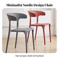 Nordic Inspired spiralBack Side Chair Minimalist Design Household Furniture Curved Backrest Indoor Seating Easy to Clean for Families, Homeowners, Dining Room, Kitchen, Home Office, Bedroom