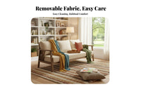 Nordic design 3-Piece Wooden Frame Couch Group Removable and cleanable slipcovers Sofa Set Minimalist Design Living Room Seating space-saving for Apartment Dwellers, Families, Homeowners, Home, Reception Area