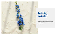 Artificial Delphinium, Single Stem, French Style, Wedding Decor, Home Arrangement, Realistic Silk Flower