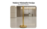 Retractable Belt Stanchion Weighted Base Retractable Belt Barrier Heavy Duty Crowd Control Barrier Post for Facility Managers, Security Personnel