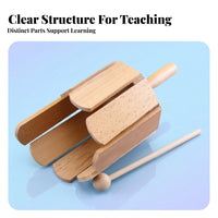 Slotted Wooden Sound Tube Included Mallet Multi-Tone Percussion Tube Artisan-Made for Children
