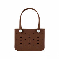 Lightweight EVA Tote Bag Washable EVA Hole Tote Easy to Clean Waterproof Plastic Handbag Long-Lasting for Women, Teens, Pool, Travel, Shopping