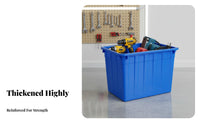 With casters Large Wheeled Plastic container Thickened Design Wheeled Storage Tote sturdyDuty Turnover Box Stackable for Warehouse personnel, Logistics Personnel, Workshop, Moving, Garage, Basement