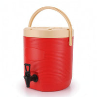 Insulated Beverage Bucket with Faucet Milk Tea Bucket Resistant Thermal Drink Dispenser for Cafes, Picnics