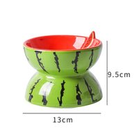 Whisker Fatigue Friendly Tilted Cat Food Bowl Easy to Clean Elevated Cat Bowl Non-Slip Raised Ceramic Pet Dish Dishwasher Safe for Cats, Kittens, Small Dogs