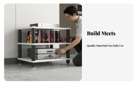 Strong Load-Bearing Audio Media Component Rack Heavy Duty Audio Stand Rack Stable Design 4-Tier Amplifier Stand Space-Saving for Living Room