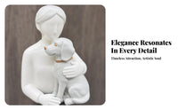 Person Dog Figurine Person and Dog Figurine Compact Details Home Decor for Tabletop Display, Entryway
