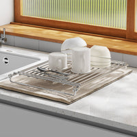 Over-the-Sink Dish Draining Rack Draining Adjustable Drainer for Rv