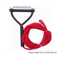 Cylindrical Crossbar Waterski Tow Rope Curved Side Supports Coiled Tow Rope Tangle Tangle-Resistant High Strength for Waterskiers, Waterskiing