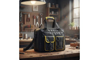 Tool Bag with Laptop Compartment Reinforced Tool Storage Bag with Shoulder Strap Long for Technicians, Field Work, Work Site