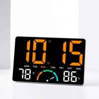 Modern Design Large Screen LED Clock Silent Operation LED Digital Clock DST Function for Seniors