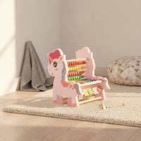 Wooden Unicorn Toy Interactive Bead Maze with Xylophone Tabletop Learning Toy Developmental Activity Center Multipurpose