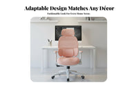 Support Ergonomic Desk Seat Compact Size Swivel Chair Rolling Casters Office Furniture Adjustable Armrests for Telecommuting Workers, Students, Adults, Small Living Areas, Study Room