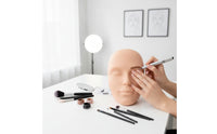 Realistic Silicone Practice Face 3D Makeup Mannequin Face Reusable Makeup Practice Board Easy to Clean for Beauty Students, Lash Technicians, Eyebrow Training