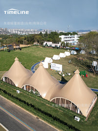木语印第安天穹双联三联帐篷露营团建营地酒吧中心吧台餐厅