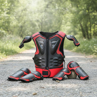 Ventilated Riding Protective Gear Vest with Guards Adjustable Motorcycle Safety Vest Padded Riding Protective Gear Lightweight for Skating