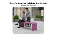 Slatted rearrest Bench Weather-withstandant green space Seating Weatherproof Outdoor Furniture for General Public, Pedestrians, Courtyard, roadside, rearyard