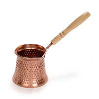 Turkish Coffee Pot Copper Coffee Pot with Wooden Handle Compact Briki for Home Baristas