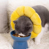 Soft Textile Neck Recovery Cone, Adjustable Head Cone with Drawstring, Pet Recovery for Cat Grooming to Prevent Biting and Licking