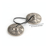 Cymbals with Strap Handcrafted Hand Cymbals Bright Percussion for Practitioners, Meditation