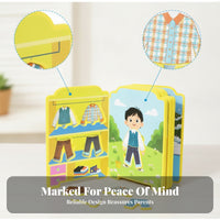 EVA Dress-up Game Book Illustrated Removable Clothes Book Colorful