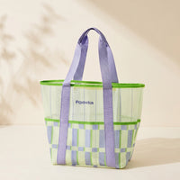 Mesh Beach Bag with Pockets Quick-Dry Mesh Tote Bag Breathable Portable for Swimmers, Gym, Travel