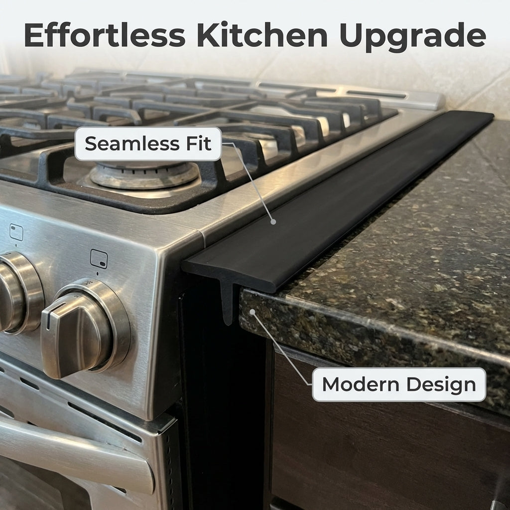 Heat Resistant Hob Countertop Seal Strip, Covers Heat Resistant Cooker Side, Spills Strips for Kitchen, Flexible Silicone Appliance