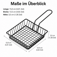 Square Cooling Rack, Rust-Resistant, Carbon Steel Cake Rack with Feet, Non-Stick for Pastries and Cookies
