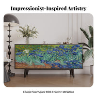 2-Door graphic panel Cabinet Modern Minimalist design Sideboard Multifunctional Storage Furniture for homeowners, Renters, Entryway, Living Room, Hallway