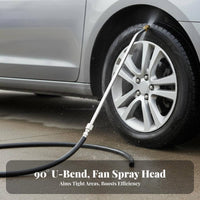 1/4 Inch Quick Connect Lance Extended Reach 1/4 Inch Quick Connect Attachment Set Stainless Steel Construction Angled Pressure Washer Attachment