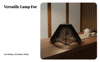 Straw Hat Lampshade Handwoven Design Artful Imperfection Hanging Light Retro Influenced Woven Pendant Light for Restaurant Owners, Bar Counter