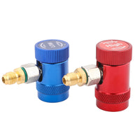 Adjustable R134a High and Low Pressure Quick Connectors for Auto AC Refrigerant Charging Tools