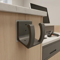 No-Drill Installation Under Counter Scanner Mount Flexible Mounting Code Scanner Holder Space Saving Point of Sale Accessory Sturdy Construction for Cashiers
