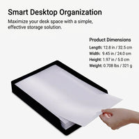 File Organizer for Office Desk, Stackable Pull Out Document Tray A4 Paper Modular Workspace Organization Storage