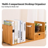 Expandable desktop organizer Multi-Functional Two-Piece expandableable Rack