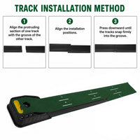 New Golf Putting Mat with Two Holes and Sand Bunker, Indoor Office Putting Trainer