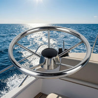 Marine Steering Wheel Stainless Steel Boat Steering Wheel Polished for Helm Station