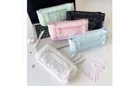 Cute Textile Pencil Case Portable Pencil Case with Zipper Lightweight Zippered Stationery Pouch Soft for Students
