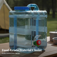 Food Grade PC Water Container Leakproof Water Container with Spigot Easy to Clean High Temperature Resistant for Campers