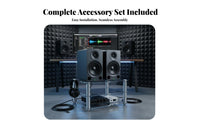 2-Tier Acrylic Audio Rack Space-Saving 2-Layer Audio Rack Compact Design Transparent High-Fidelity Equipment Stand for Audiophiles, Home Studio