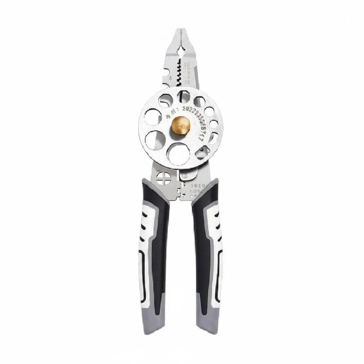 Industrial Grade Wire Stripper Pliers Rotating Wheel Wire Stripping Pliers Multi-Function Hand Tool Ergonomic Handle for Electricians, Wiring Work, Electrical Repair