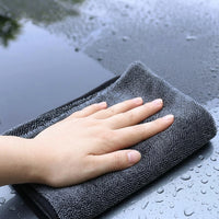 Microfibre Cloths Small Braid Weave Car Drying Towel, Super-Absorbent Microfiber Cloths for Detailing, No-Shed Bound Border Cleaning