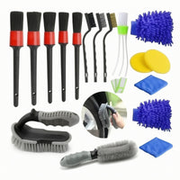 17 Pieces Car Cleaning Brush Kit Versatile Car Detailing Kit with Wheel Brush