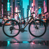 Disc Brakes Flat Bar Road Bike 24 Speed Hybrid Bike Riding Equipment for Adults, City, Commuting, Fitness