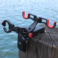 Fishing Rod Holder with Clamp Heavy-Duty Clamp-on Rod Holder Stable Hardware for Anglers