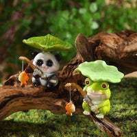 Kawaii Micro Landscape Creature Figure Compact Size Miniature Creature Statue Detailed Design for Children, Desktop, Garden, Aquarium