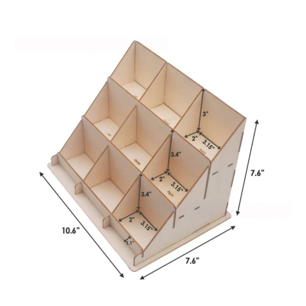 Step Shelf Organizer Versatile Use Wooden Display Rack Easy Assembly Desktop Book Stand Students
