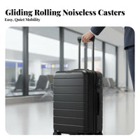 20in Rolling Luggage Large Capatown Pathways Rigid-Shell Hand Luggage Sturdy Suitcase for Explorers, Vacationers, Vacations, Airports