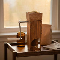 Wooden Malt Mill Compact Stainless Steel Roller Grinder